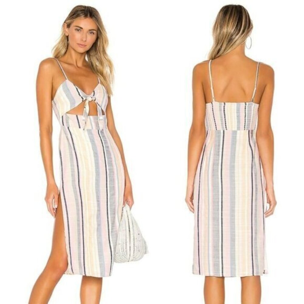 MAJORELLE Seashell Midi Dress - Stripe Multi